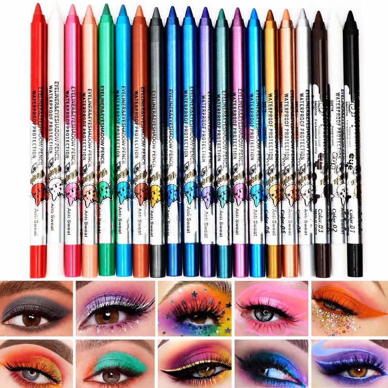 Blue Eyeliner Pencil, Pointed Tip For Fine Lines And Wing