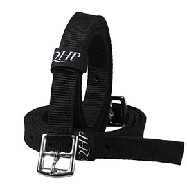 QHP Stirrup Leathers Nylon (135 cm, Black)
