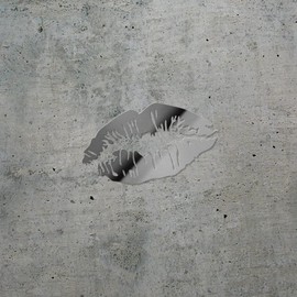 ANGDEST CLUB Decal Stickers of Lips 7 (Metallic Silver) Premium Waterproof Vinyl Decal Stickers for Laptop Phone Accessory Helmet Car Window Mug Tuber Cup Door Wall Decoration ANDSKUSe44463SI070722