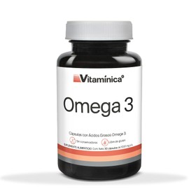 AISSA VITAMINICA Vitaminica Suplemento de Aceite de Pescado Omega 3, 30 Cpsulas Blandas, 300 mg Cada Una de EPA y DHA, cidos Grasos Omega 3, Libre de 
