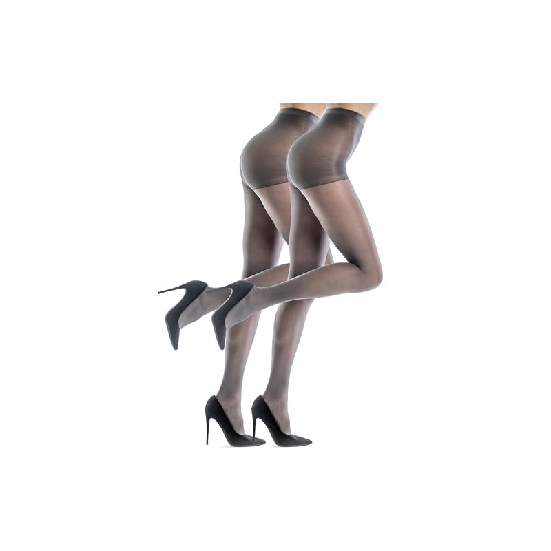 Silkies Women's Control Top Pantyhose with Run Resistant, Light Support