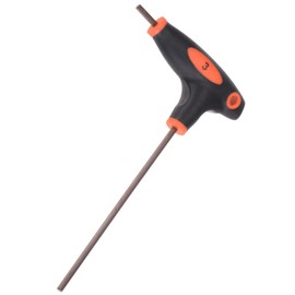 TA-VIGOR 1Pcs 3mm T-Handle Hex Key Wrench, Dual-End T-Bar Metric Allen Wrench Tool, S2 Steel for Bike, Furniture, and Mechanical Repair