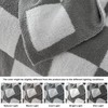 R.SHARE Grey and White Checkered Throw Blanket 50x70 Inch Reversible,