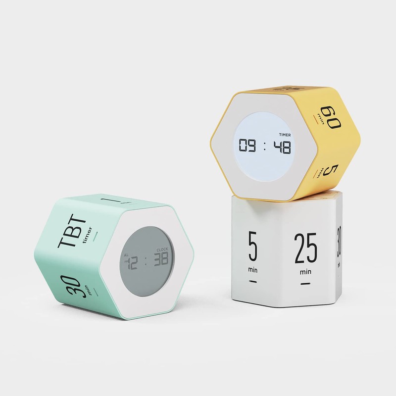 Mooas Multi Hexagon Clock Timer Ver2, Timer for Study, 12/24