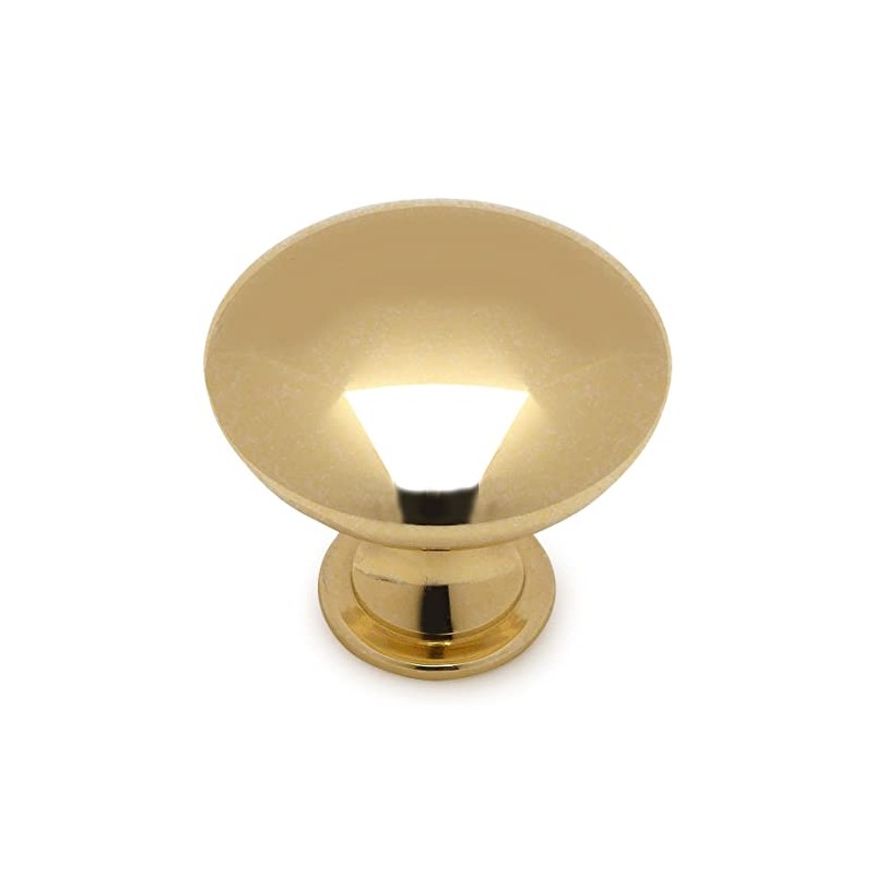 Cosmas® 5305PB Polished Brass Traditional Round Solid Cabinet Hardware Knob