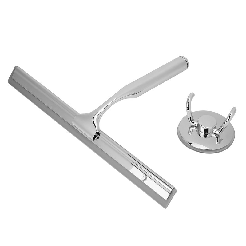 Window Glass Wiper One-Side Brush Stainless Steel with Suction Cup