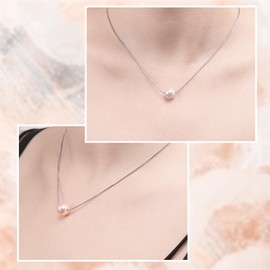 Graduation Gifts for Her Pearl Necklace - Congrats Grad Titanium Steel Jewelry Women Class of 2024(Pink)