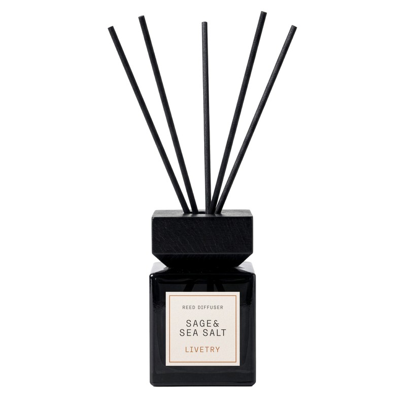 LiveTry Reed Diffuser – Wooden Cover Home Fragrance, Long-Lasting Non-Flame