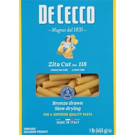 De Cecco De Cecco Pasta, Penne Rigate No.41, 1 Pound (Pack of 12) - Made in Italy, High in Protein & Iron, Bronze die