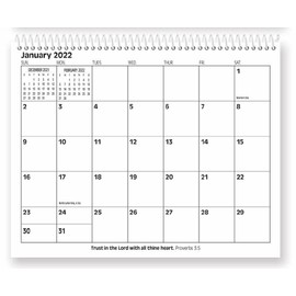 Everything Organzized Two Year Count Your Blessings Floral Friends Wall Calendar (2022-2023) New