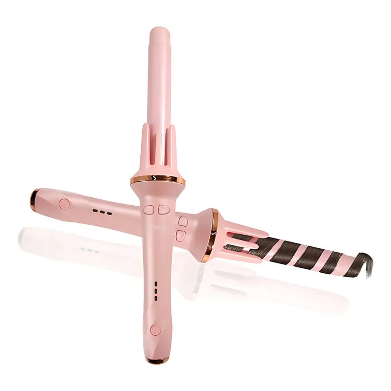 Rizador Automático De Cabello Rosado Bomidi Hc02, Cerámica, 2 Modos