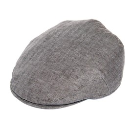 BOTVELA Men Linen Flat Ivy Breathable Summer Newsboy Hat (7 3/4-7 7/8, Herringbone Dark Grey)
