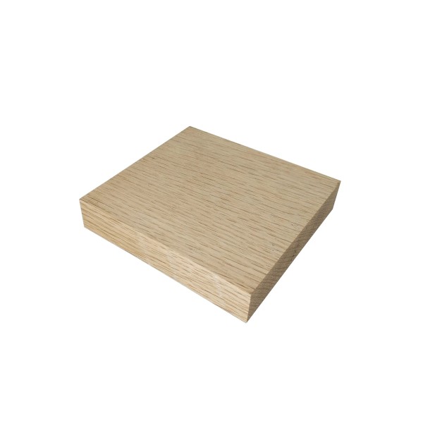 FixtureDisplays 4x4x0.8" Oak Square Raw Lightly Sanded Paperweight Riser Platform