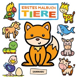 Erstes Malbuch Tiere ab 1 Jahr (Fuchs): Ausmalen und Entdecken für Kinder ab 18 Monaten (Malbücher für Kleinkinder)