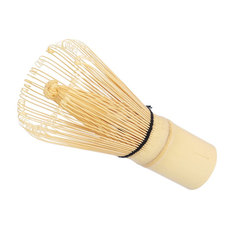 Batidor de bambú, práctico batidor de matcha amarillo pálido natural