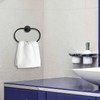 Black Towel Holder 2 Set - Towel Ring & Toilet