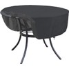 Round Table Cover Waterproof 600D Suitable for Patio Round Table，Anti-Fading