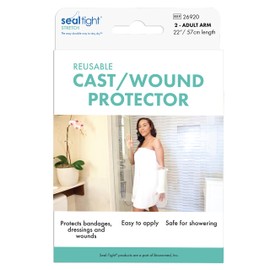 Brownmed Seal-Tight Stretch Reusable Cast & Bandage Protector - Waterproof Arm Cast Cover - Adult - 2 Pack