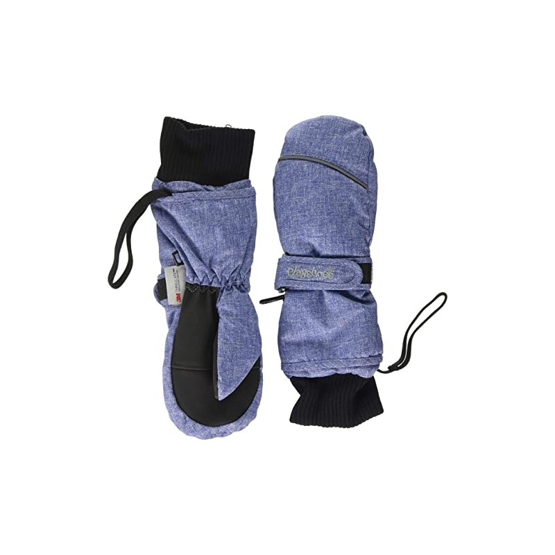Playshoes Unisex Children's Mitten Gloves, denim blue