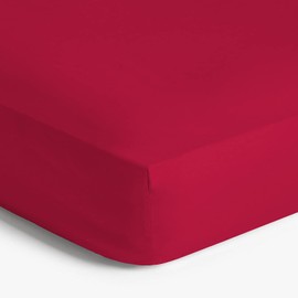 Imperial Rooms Brushed Microfibre King Size Fitted Sheets 25 CM Easy Care Soft Breathable Fade Resistant Bed Sheets (Red)