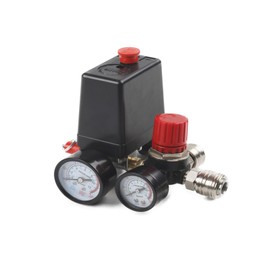 Pressure Regulator Air Compressor SCHolder, Pressure Regulator Compressar with Menometer, Pressure Regulator G1/4 Pressure Switch 0 Kamp or Control Valve Regulator Compressor MLt Pressure Gauge (A)