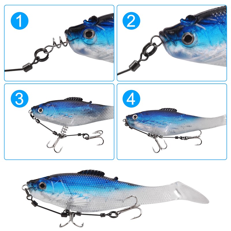 Fishing Hook Rig Stinger Fishing Lure Shallow Rig Combinations 2