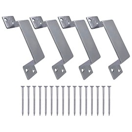 4 Pack Heavy Duty 2x4 Door Barricade Brackets |1 Pair Closed Bar Holder with Screws| 2.5” Wide Closed Barricade Bracket for 2 by 4 Board (4)