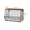 CHOEZON 2-Tier Fruit Basket for Kitchen, Stackable Hanging Basket Wire