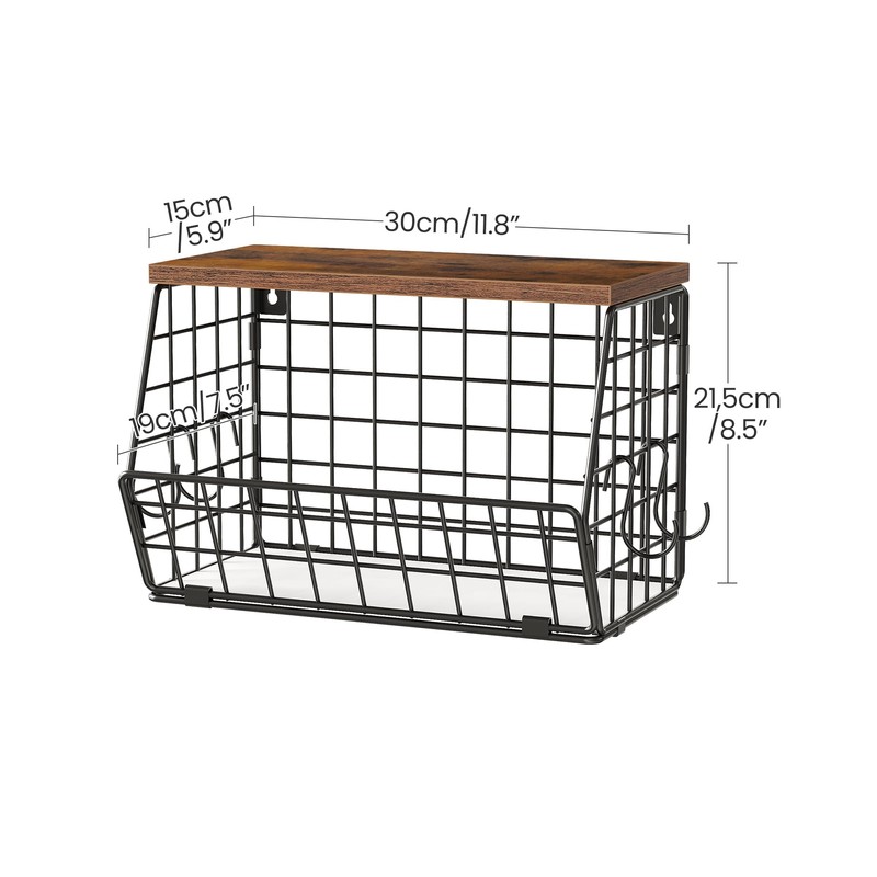 CHOEZON 2-Tier Fruit Basket for Kitchen, Stackable Hanging Basket Wire