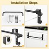 SAYAYO Over Door Towel Rail Black Hand Towel Holder with