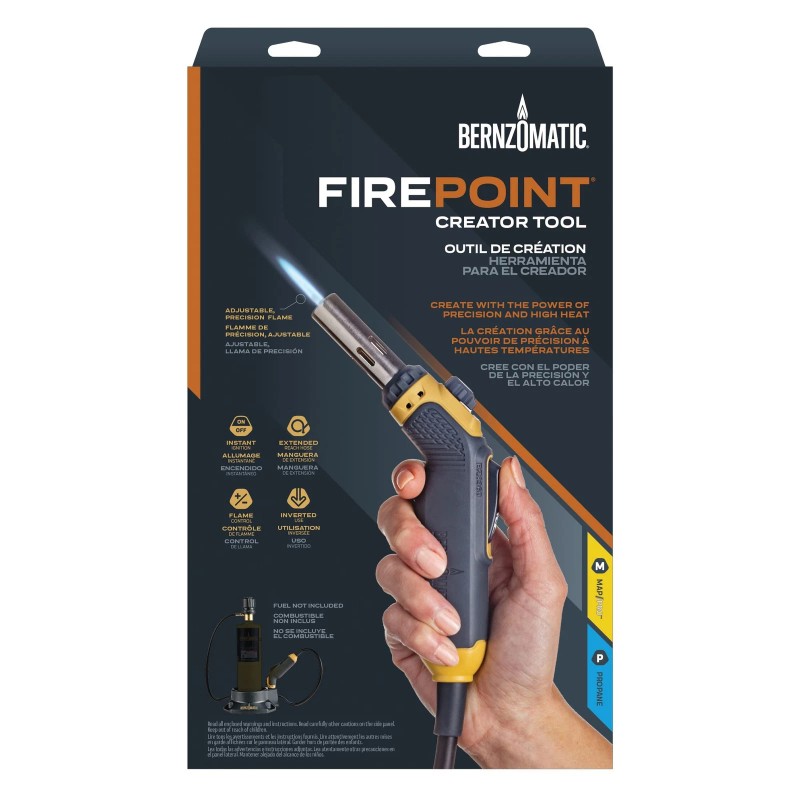 Bernzomatic Map Pro Gas Cylinder 3-Pack with Firepoint Creator Torch