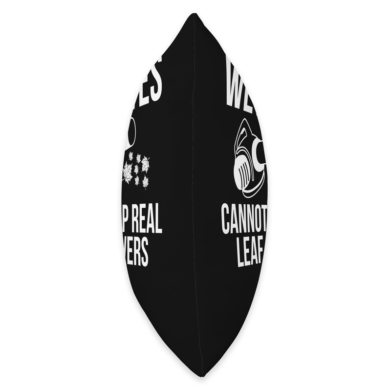 Wet Leaves Cannot Stop Real Leaf Blowers Autumn Throw Pillow