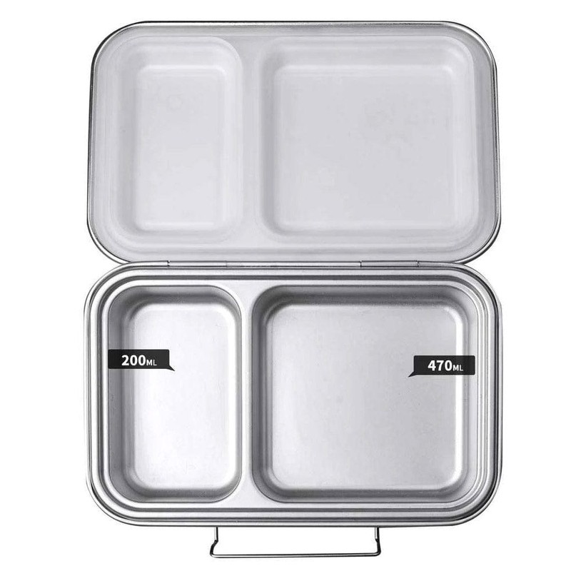 EcoCocoon Bento Lunch Boxes - 2 Compartment, Blueberry