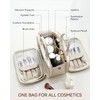 Prite Makeup Bag Cosmetic Bag Large Capacity Side Openings Travel