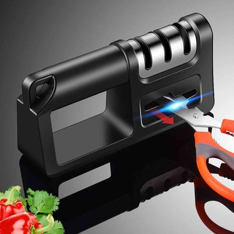 Knife Sharpener 4-in-1 Kitchen Knife and Scissors Sharpening Tool Premium