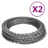 FAMIROSA NATO Razor Wires Helical Wire Rolls 2 pcs Galvanized