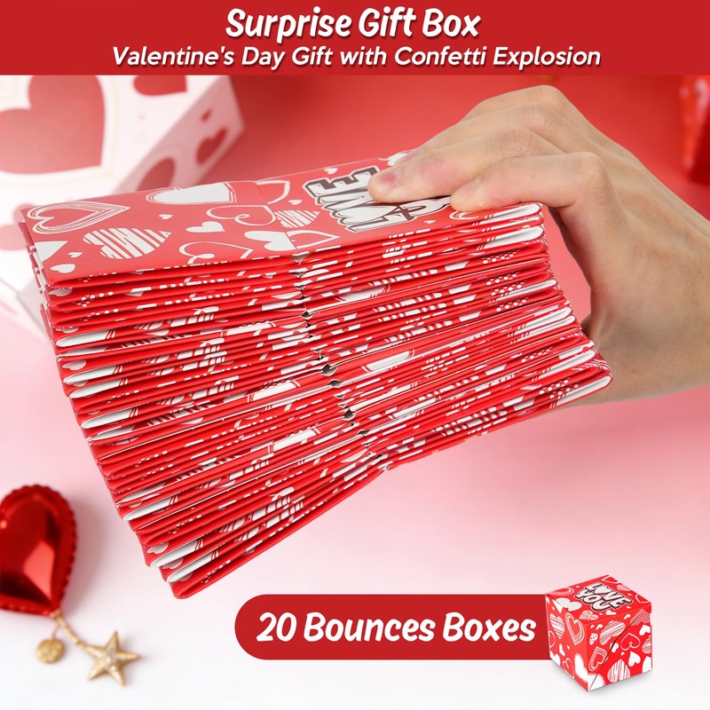 NefosLeuki Surprise Gift Box Explosion for Money,Valentines Pop-Up Explosion Gifts