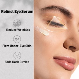 +1Herolabs Retinol Eye Serum for Anti-Aging & Wrinkles - Firming & Repair Under Eye Cream with Retinol, Niacinamide, Hyaluronic Acid, Vitamin E & Bifida Ferment Lysate, 0.7 Fl Oz (Pack of 1)