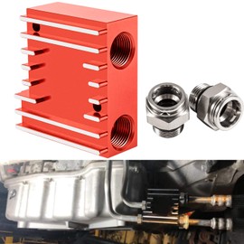 Transmission Cooler Thermostatic Bypass Upgrade Fit for 2013-2018 Dodge Ram 6.7L Cummins Diesel 68RFE Red