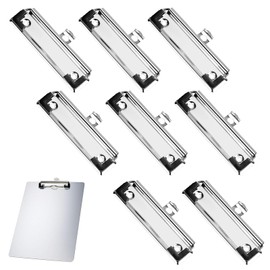 Mountable Clips, Clipboard Clip, 8 Pieces Metal Clipboard, Clipboard Clips, Clipboard Folder with Rubber Handle, Hanging Hole for Office, School, Clipboard, Folder