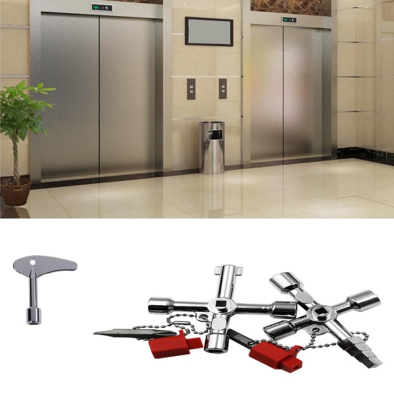 5 PCS Multi-Functional Utility Key Plumbers Tool Set, Square Triangle
