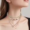 Mikovivi Layered Necklace for Women, Stacked Pendant Boho Necklace Layer
