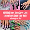 NOVO OVO NOVO OVO 100 pcs Long Hawk Curved Nail