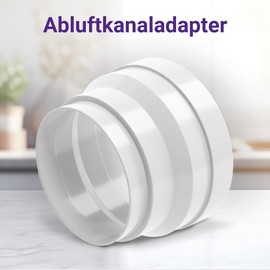 Viоks.pro Air Conditioning Exhaust Hose Adapter Reducer 125 100 Diameter Round Connection PVC Transition for 125/100 Ducting Systems Ventilation Pipe Air Conditioner / Exhaust Pipe Cooker Hood