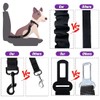 COOYOO Dog Seat Belt,3 Piece Set Retractable Dog Car Harness