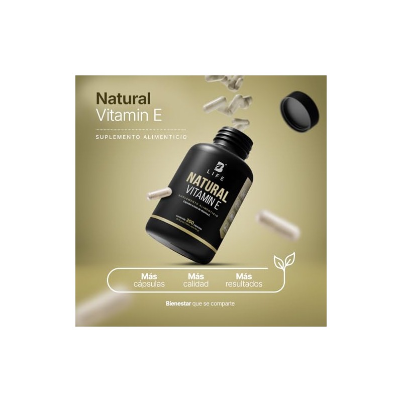 B Life Vitamina E y Biotina | 200 Cápsulas Blandas