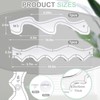 Kigley 2 Pcs Wave Edge Waves Ruler Acrylic Quilt Rulers