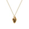 Melanie Golden Artisan Jewelry Tiny Pinecone Necklace With Leaf in