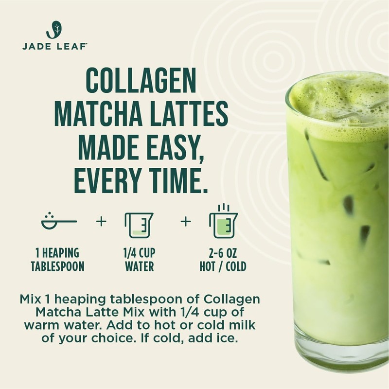 Jade Leaf Matcha, Collagen Matcha Latte Mix - Unsweetened -