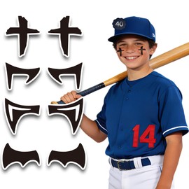 Breathable Eye Black Stickers for Kids, Sports Face Eyeblack Sticker for Football Baseball Softball Themed Party Birthday Party Supplies (M1 40 Pairs)